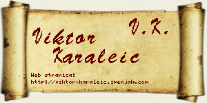 Viktor Karaleić vizit kartica